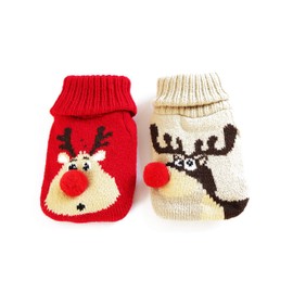 KAMACA Set of 2 Pocket Warmers Reindeer with Skin-friendly Knitted Cover Hand Warmer Pocket Oven Quick Warm Hands Reusable (Set of 2 Reindeer)
