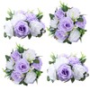 JUSMAI Artificial Lavender White Flower Ball - 4 Pcs Wedding