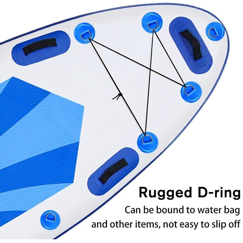 WERIGONI 4 Piece Dinghy Kayak D-Ring Patch Stainless Steel D-Ring