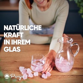PURAJA PURAJA Rosenquarz Edelsteine Set | Naturbelassene Premium Rohsteine | Vielseitige Verwendung als Wassersteine, Heilsteine, Chakrasteine | Sortenreine Kristalle