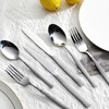 48-Piece Silverware Set,Stainless Steel Flatware Set with Steak Knives for