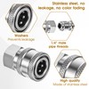 Bruislard 4 Sets NPT 1/4 Inch Pressure Washer Coupler, Stainless