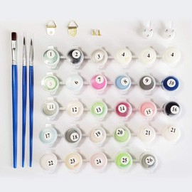 Likeyfactory Paint by Numbers Kit for Adults Kids on Canvas with Paintbrushes Color Acrylic DIY Drawing Premium Quality Colorwork Paintwork Flowers and Old Books 16x20inch