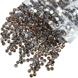 qiipii 10000PCS 2mm Brown Crystal Resin Rhinestones for Crafting Flatback SS6 Brown Coffee Stones Bulk Dark Coffee Diamonds Crystals Gems Charms for Nails Face Eyes Makeup Tumblers Bottles DIY Crafts