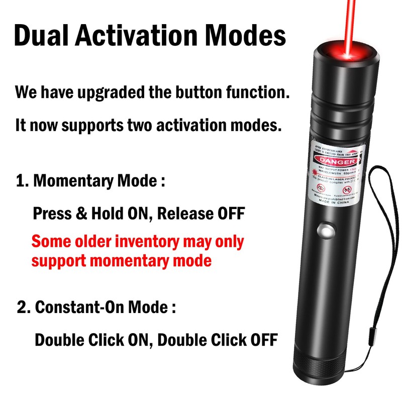 [4 Packs] Rechargeable Red Laser Pointer High Power Red Beam