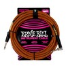 Ernie Ball Braided Guitar Cable Straight/Angled 5.49m - Pumpkin Pie