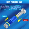 76Pcs Thread Checker, Nut and Bolt Thread Checker 38 Standard