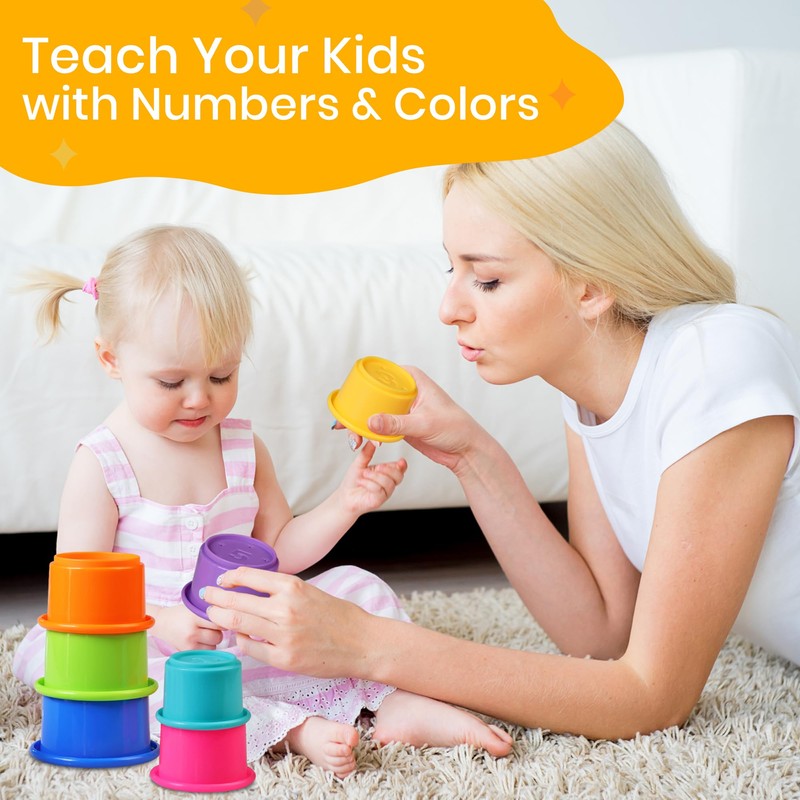 Tiny Tinker Stacking Cups Baby Toy Educational Cup Stacking Set