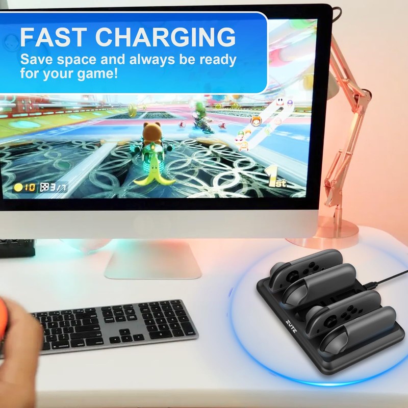 ZVTE Charging Station for Switch 2 Controller, Fast USB-C Charging