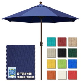EliteShade USA 10-Year-Non-Fading 9Ft Market Umbrella Patio Umbrella Outdoor Table Umbrella with Ventilation, Navy Blue