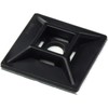 Zip Tie Adhesive-Backed Mounts 100 Pack. Professional-Grade, UV Black Cable