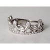 Sovats Ladies Queen Crown Ring, Sterling Silver, Cubic Zirconia