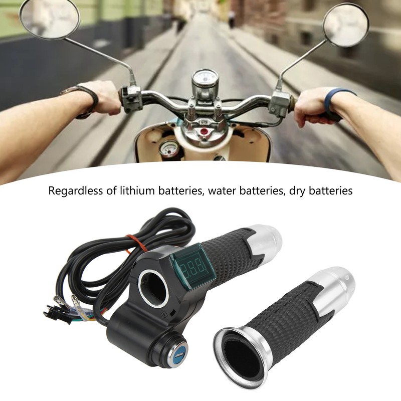 2PCS Electric Bicycle Throttle Handle Speed Control Throttle Grip with