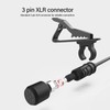 Professional Portable Lavalier Microphone Omnidirectional Lapel Microphone Phantom Power for
