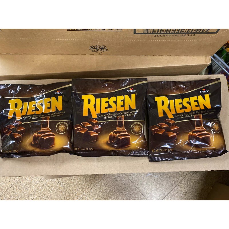 Riesen Storck Lot of (3) Riesen Chewy Chocolate Caramel Bags