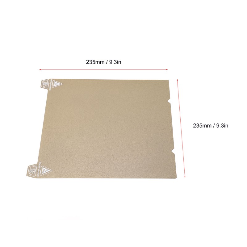Double Sided Textured PEI Board Spring Steel 235 X 235mm
