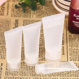 KESYOO Refill Bottles, Travel Bottles, Cosmetic Containers, Leak Proof, Flip Cap Bottles for Lotion, Facial Cleansing, Business Trips, Travel 50 Packs, 10ml (White)