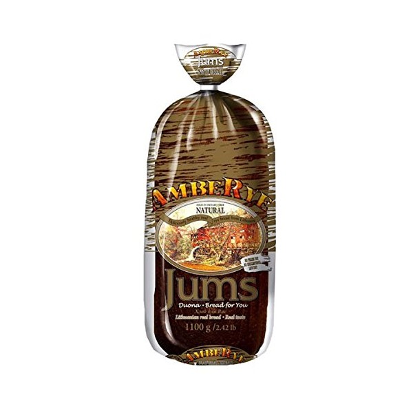 Lithuanian AmbeRye Jums Hearty Rye Bread (Long) - All Natural Whole Grain Imported Rye Bread, 38.8 oz/1100 g
