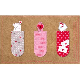 moses. 31138 Magnetlesezeichen Liebe 3er Set, magnetisches Lesezeichen, charmant illustriert