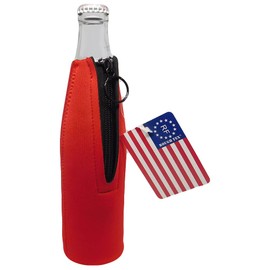 Trump 2024 Keep America Great!! Printed Red Zippered Bottle Jacket