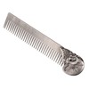 OHPHCALL Zinc Alloy Skull Comb Beard Styling Tool Men's Hairdressing