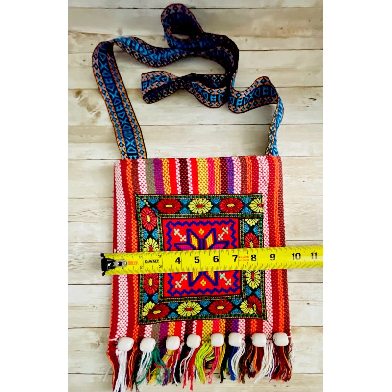 Unbranded Mexican Embroidered Messenger Crossbody Shoulder Bag Bolsa Artesanal Mexicana