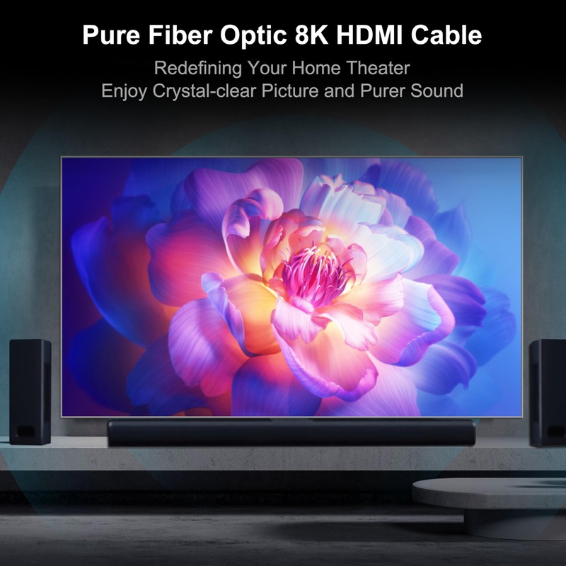RUIPRO 8K Full Fiber Optic HDMI Detachable Connectors