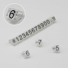 SKY Price Tags, Price Cards, Price Cubes, Sign Nuts, M30, Price Tags, Medium, 30 Pieces Set (Clear Base, Black Letter)