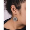 MINACHI Boho Vintage Summer Silver Plated Sunflower Drop Dangle Earrings