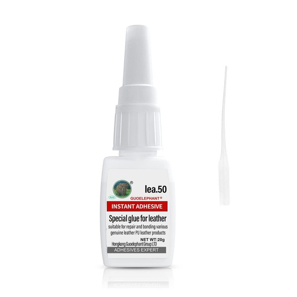 Guoelephant 20g Leather Glue, Leather Adhesive,Instant Strong Glue for bonding