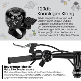 Bicycle Bell for Children, Girls, Boys and Adults - 120 dB Mini Loud Bell for Bicycle, Scooter, Tricycle, Children's Bike, Balance Bike, Mountain Bike - Bicycle Accessories