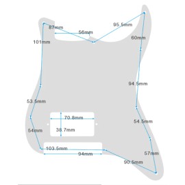 Unbranded For Fender Strat Floyd Rose Tremolo Single Humbucker Guitar Pickguard