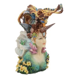 Ebros Coastal Decor Lady Unicorn Statue 8" Tall Josephine Wall Mermad Fairy Figurine