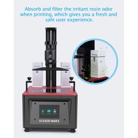 ELEGOO 2PCS Mini Air Purifier with Activated Carbon Filter and Universal Adaptor for LCD/DLP/MSLA Resin 3D Printer