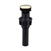 Brushed Gold Bathroom Pop-Up Push-Type Sink Drain Assembly - Vessel