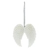 Divine White Resin Double Glitter Angel Wing Hanging Decoration -