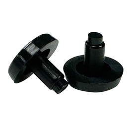 Jejavu 3/4 inches Nylon Stem Bumper, Glides, Floor Protectors for Patio Swivel Chairs, Pack of 25 (Black)