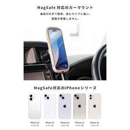 iFace MagSynq MagSafe Compatible Car Mount (Air Vent Type/White) (Air Vent Type/White) [Smartphone Holder, Car Magnet, Smartphone Stand, In-Car Smartphone Holder, 360° Around Rotation, Up & Down, Left