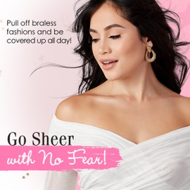 Hollywood Fashion Secrets No-Show Petal Concealers, Lightweight & Disposable Bra Alternative, 10 Pack