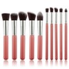 Glamouroui Foundation, Eyeshadow Makeup Brush Set, Pink (Set Of 10)