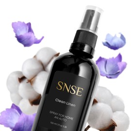 SNSE Clean Linen Spray for Home and Auto | 3.38 oz | Scent Spray for Home, Textiles, Linens, Auto
