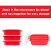 Decor Microsafe Oblong Storage Containe, Pack of 3 Pieces, 900ml