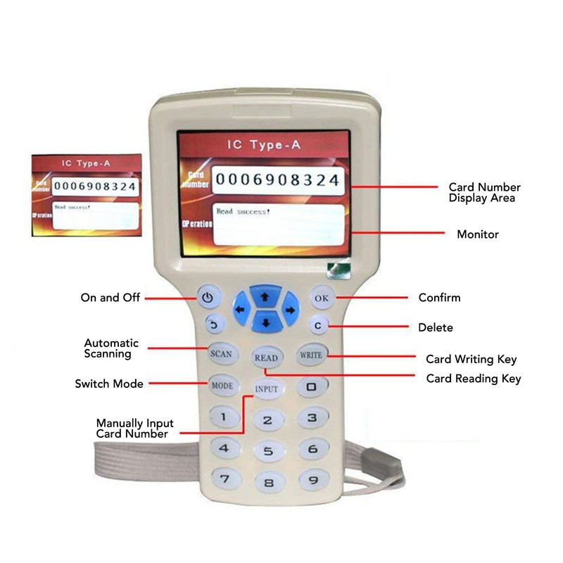NFC Card Copier IC Card Reader ID Key Writer 10