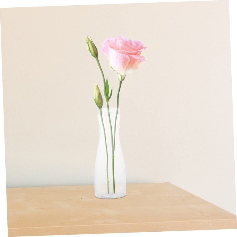 Zerodeko 1set Transparent Plastic Flower Arrangement Vases Modern Desktop Flowerpot
