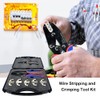 Quick Change Crimping Tool Kit with Box Multifunction Ratcheting Wire