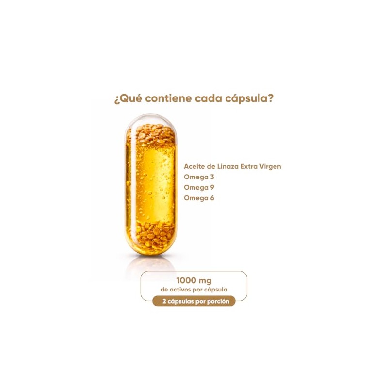 Aceite de Linaza Puro Omega 3 30 Cápsulas. Ácido Alfa