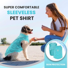 PETCARE Dog Shirt Sun Protection Quick Dry Reflective Soft Stretchy Dog T-Shirts Sleeveless Vest Dogs Clothes for Small Medium Dogs Cats Puppy Chihuahua Yorkie Dachshund French Bulldog Pet Outfit