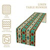Aztec Print Table Runner, Ethnic Style Native American Ethnic Southwest