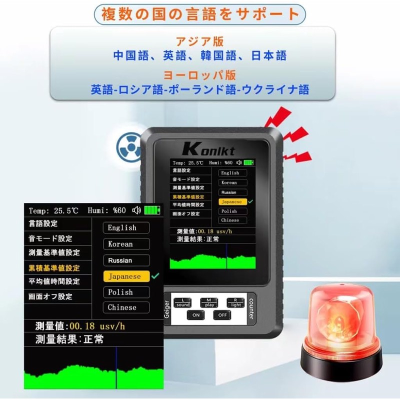 Radiation Measuring Instrument, Geiger Counter, Japanese Supervisor, High Accuracy, Beta
