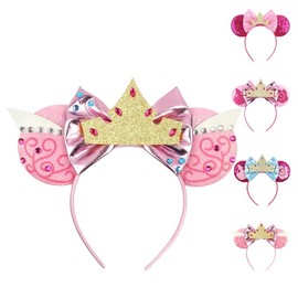Sleeping Princess Ears - Perfect for Theme Park visits, Dress-up, Parties, and more! - Design: Sleeping Princess 5